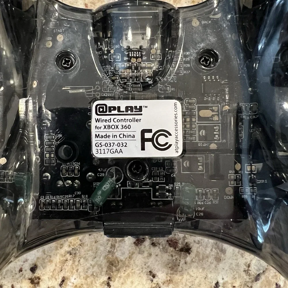 Microsoft Xbox 360 @PLAY (At Play) Wired Clear Smoke Controller